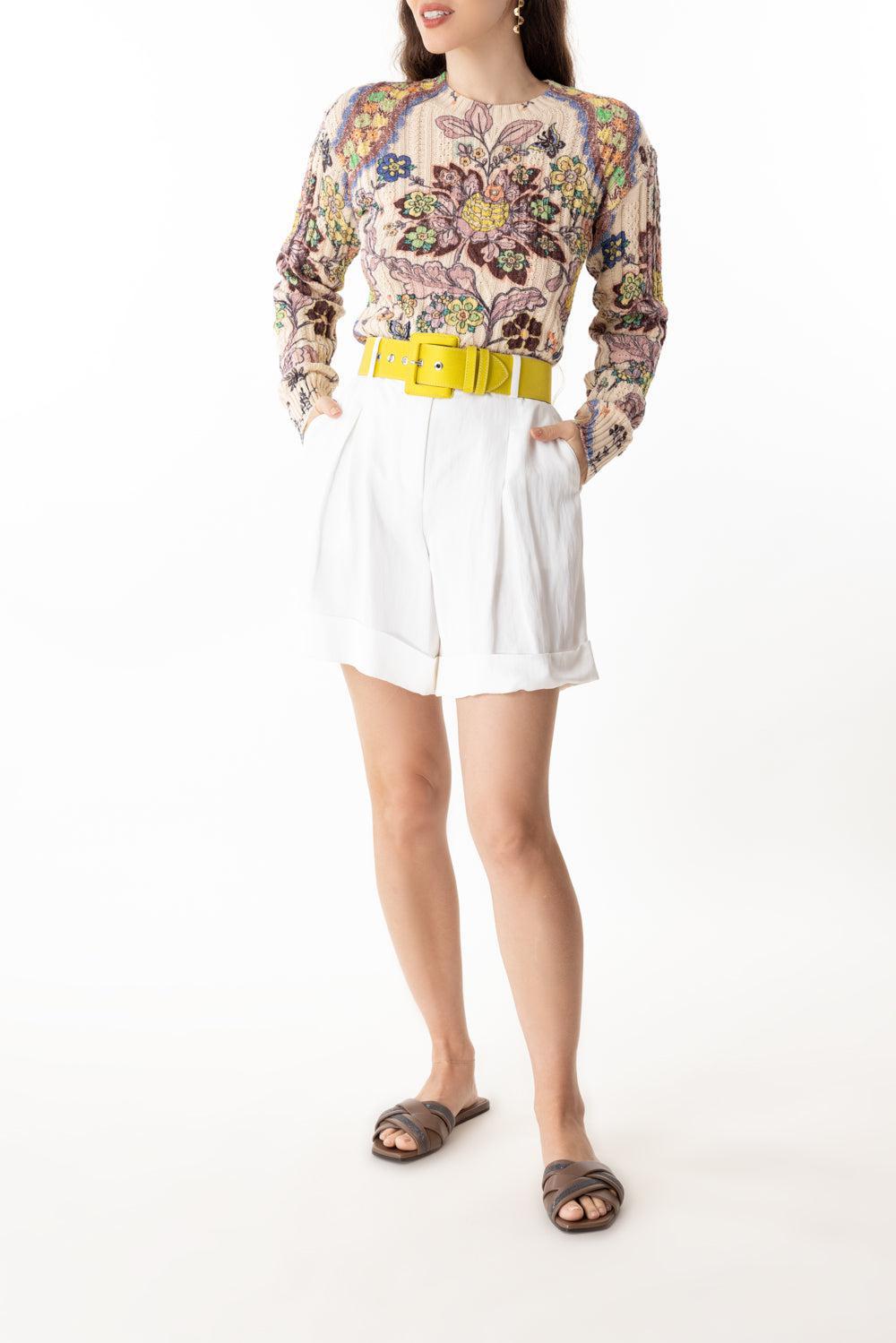 PRINTED CABLEKNIT CREWNECK-WHITE-36-CLOTHINGTOPKNITS-ETRO