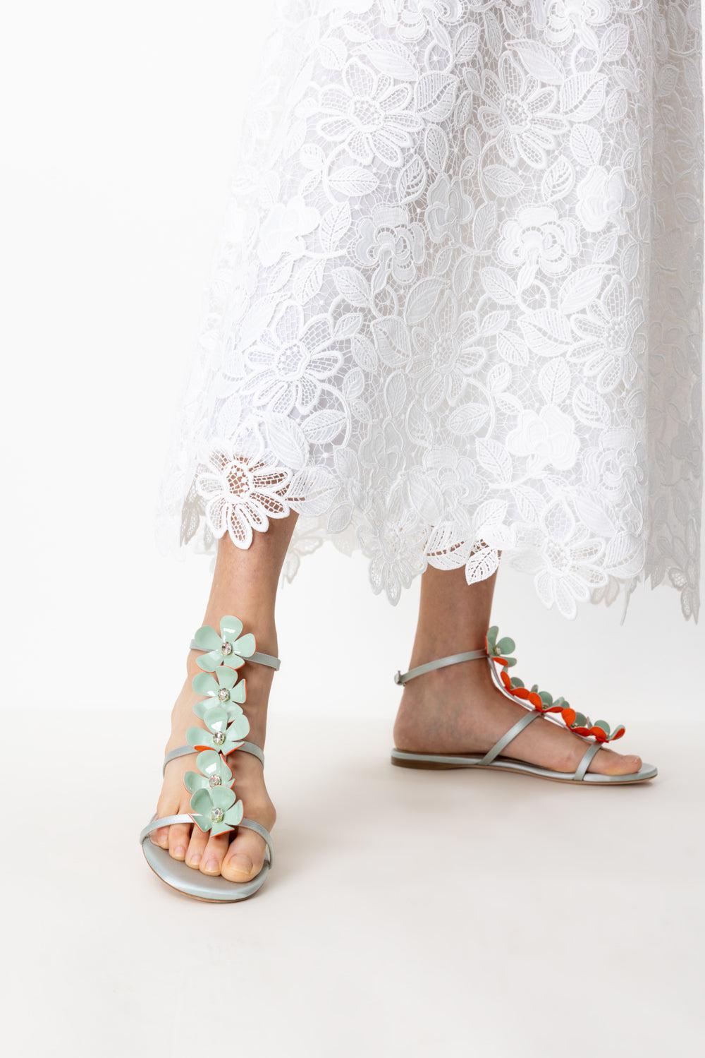 Flower Sandal - Light Blue-LIGHT BLUE-37-SHOESANDAL-GIAMBATTISTA VALLI