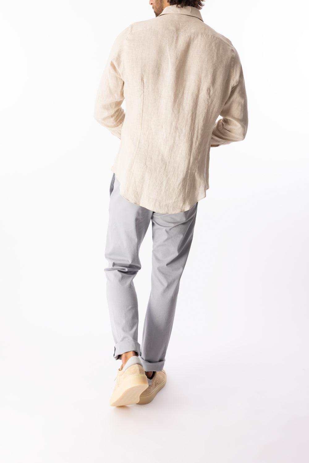 Long Sleeve Shirt - Sand-SAND-S-MENSCLOTHINGSHIRT-ELEVENTY