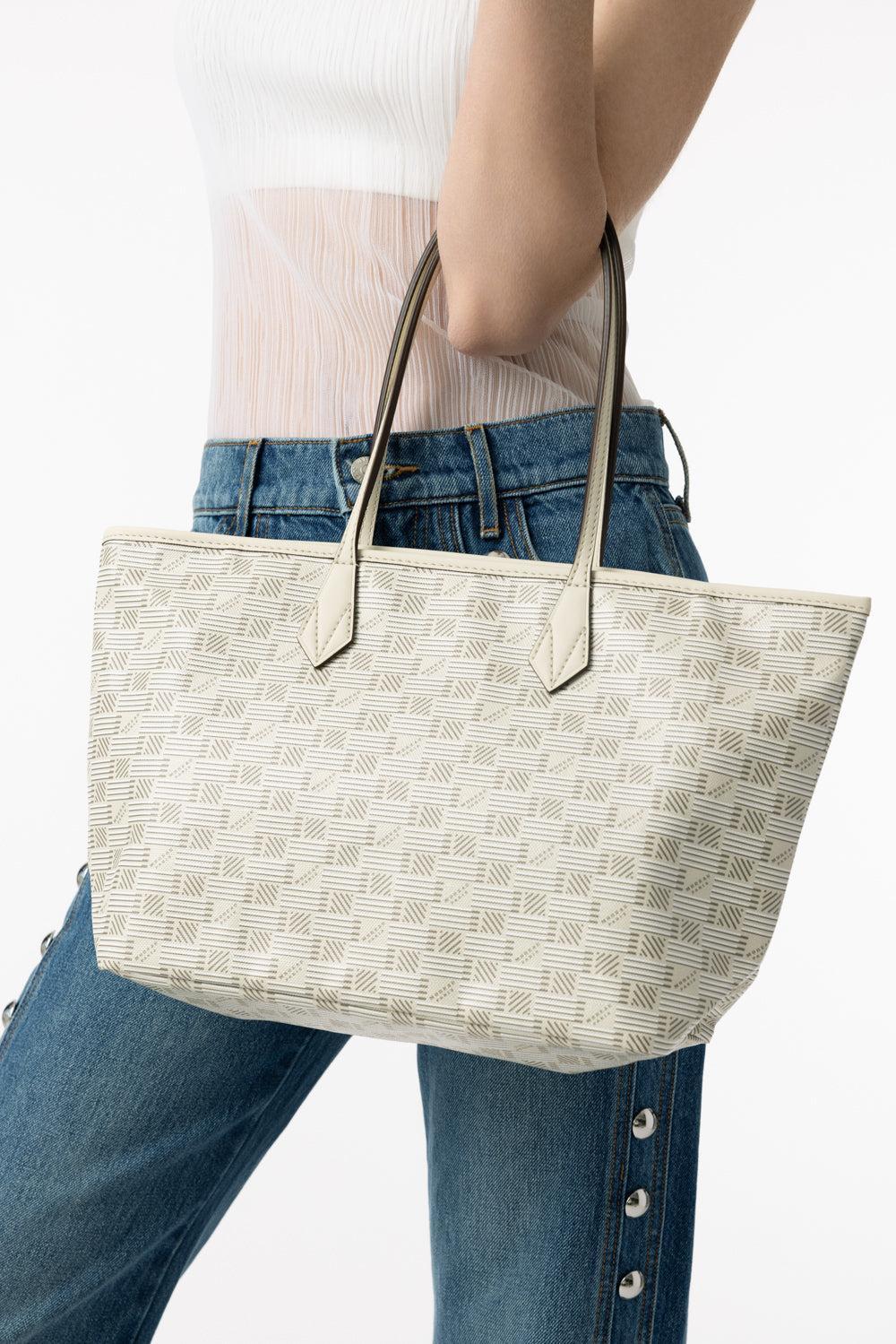 Small Saint Tropez Zip Tote - Champagne Natural-CHMP/NAT-O/S-HANDBAGTOTES-MOREAU