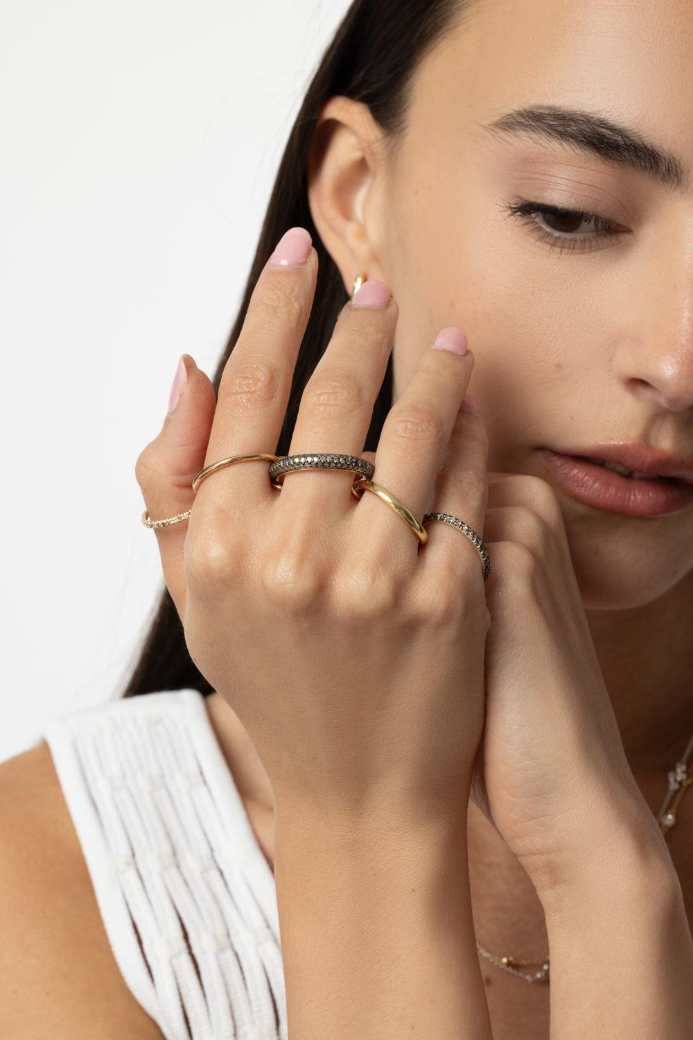 Leo MX Five Link Ring-ROSE GOLD-7.5-JEWELRYFINE JEWELRING-SPINELLI KILCOLLIN