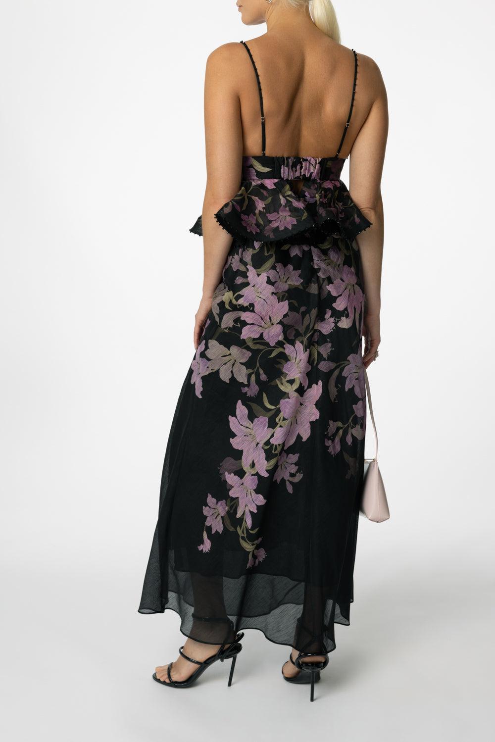 Dawning Ruffle Slip Dress-BLKLILY-1-CLOTHINGDRESSCASUAL-ZIMMERMANN