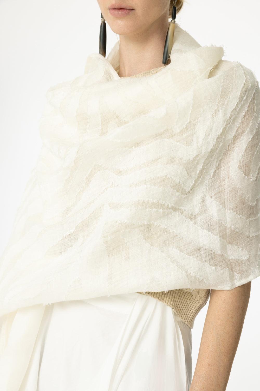 Linen Scarf-NATURAL-O/S-ACCESSORIESCARVES-BRUNELLO CUCINELLI