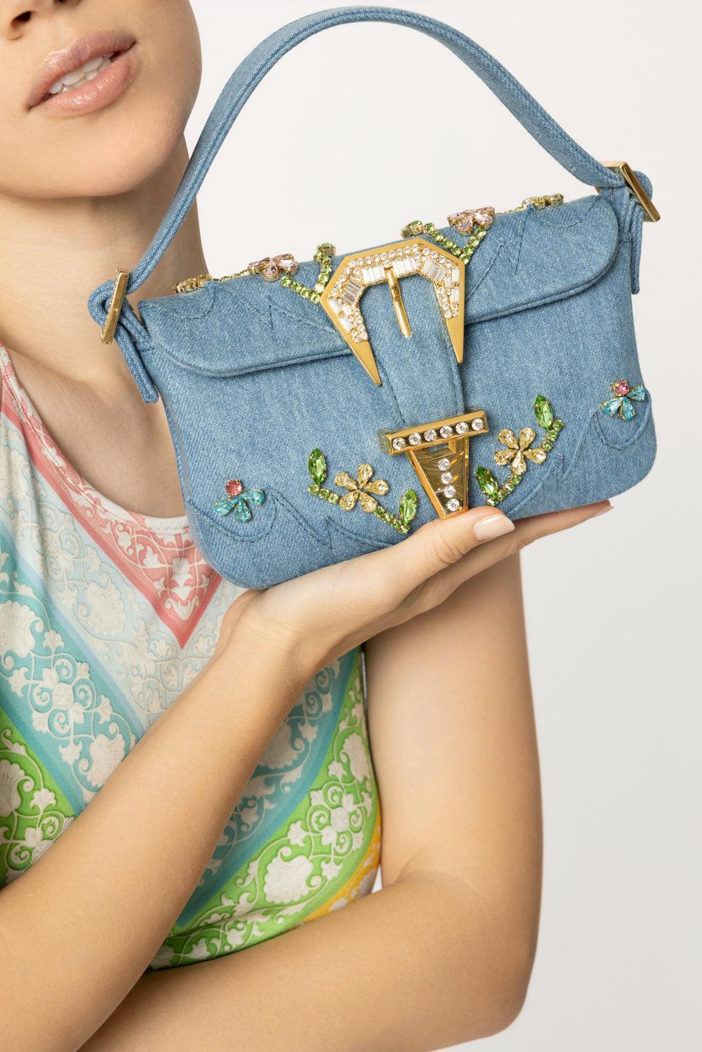 Mini Habibi Bag - Denim-DENIM-O/S-HANDBAGTOP HANDLE-GEDEBE