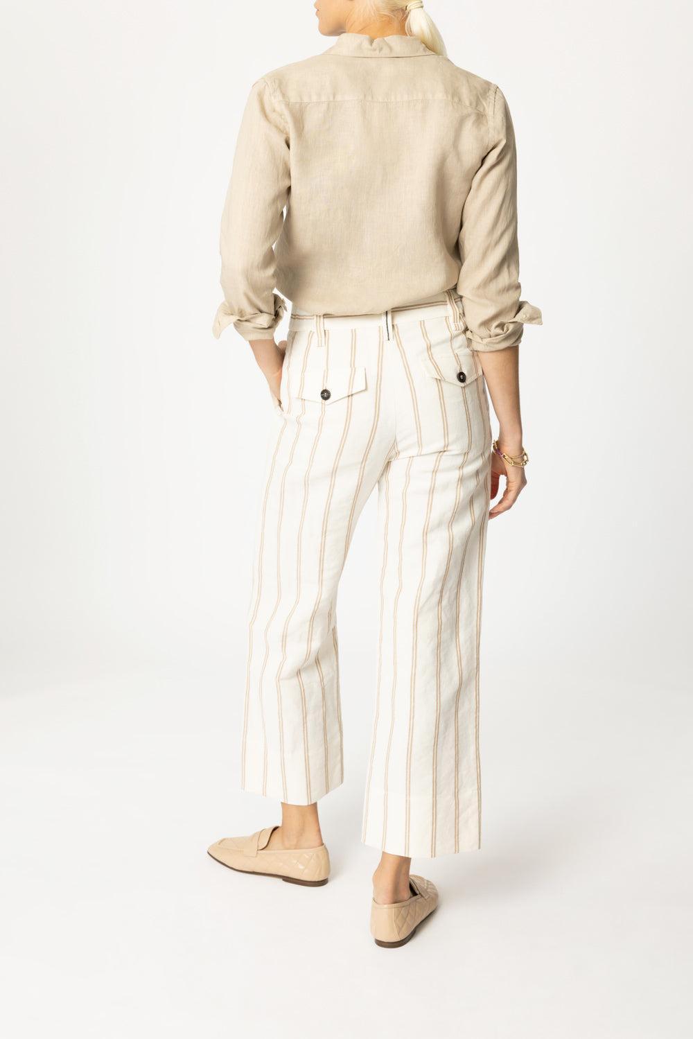 Long Sleeve Mod Shirt - Sand-SAND-36-CLOTHINGTOPBLOUSE-ASPESI