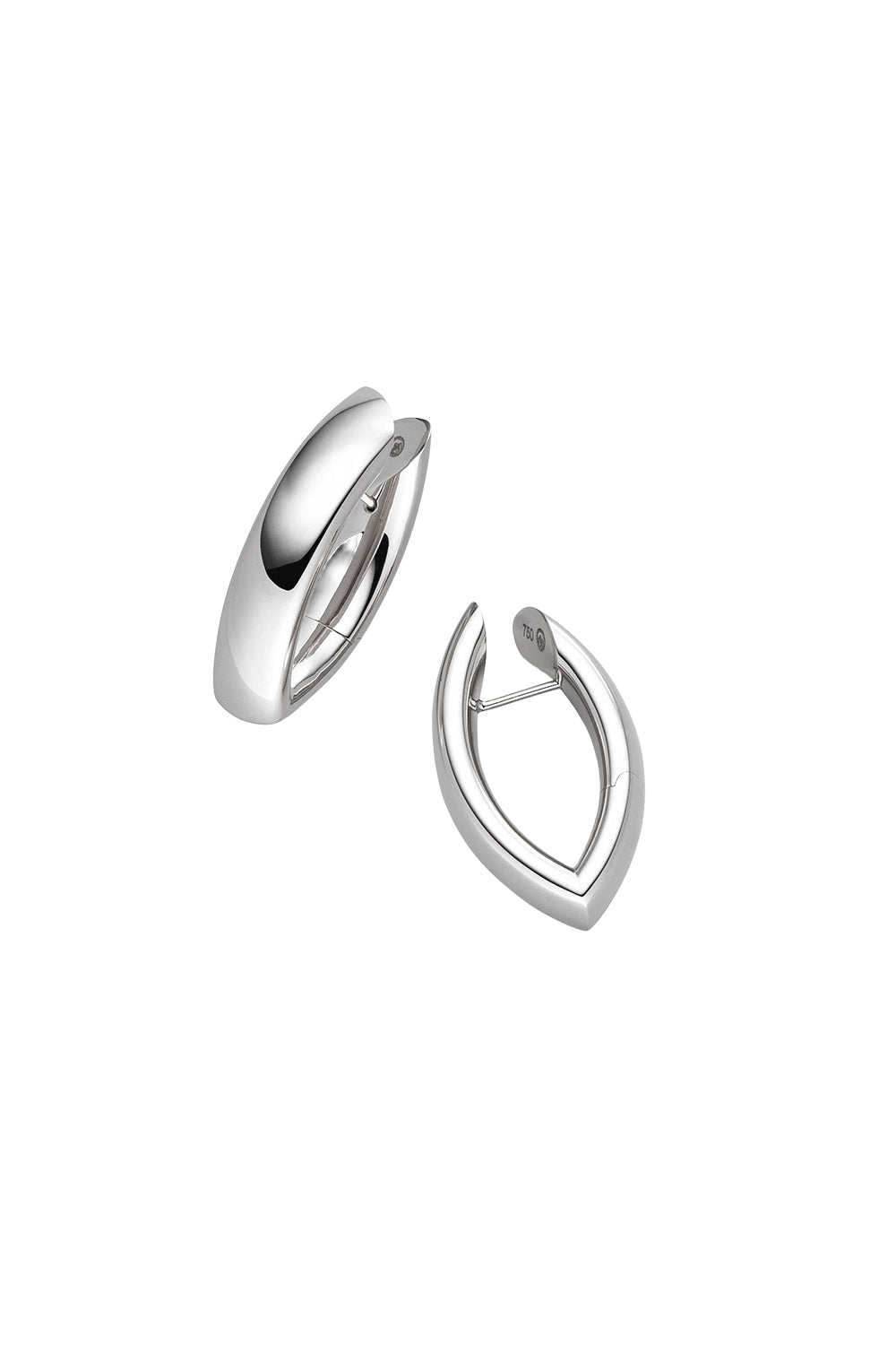Navette Hoop Earrings-WHITE GOLD-JEWELRYFINE JEWELEARRING-ISABELLE FA