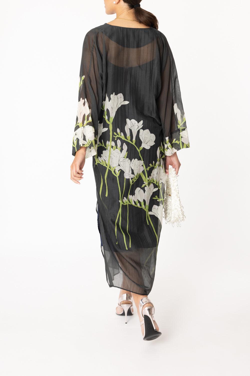Kaftan Dress-NVYFRSIA-34-CLOTHINGDRESSCASUAL-BERNADETTE