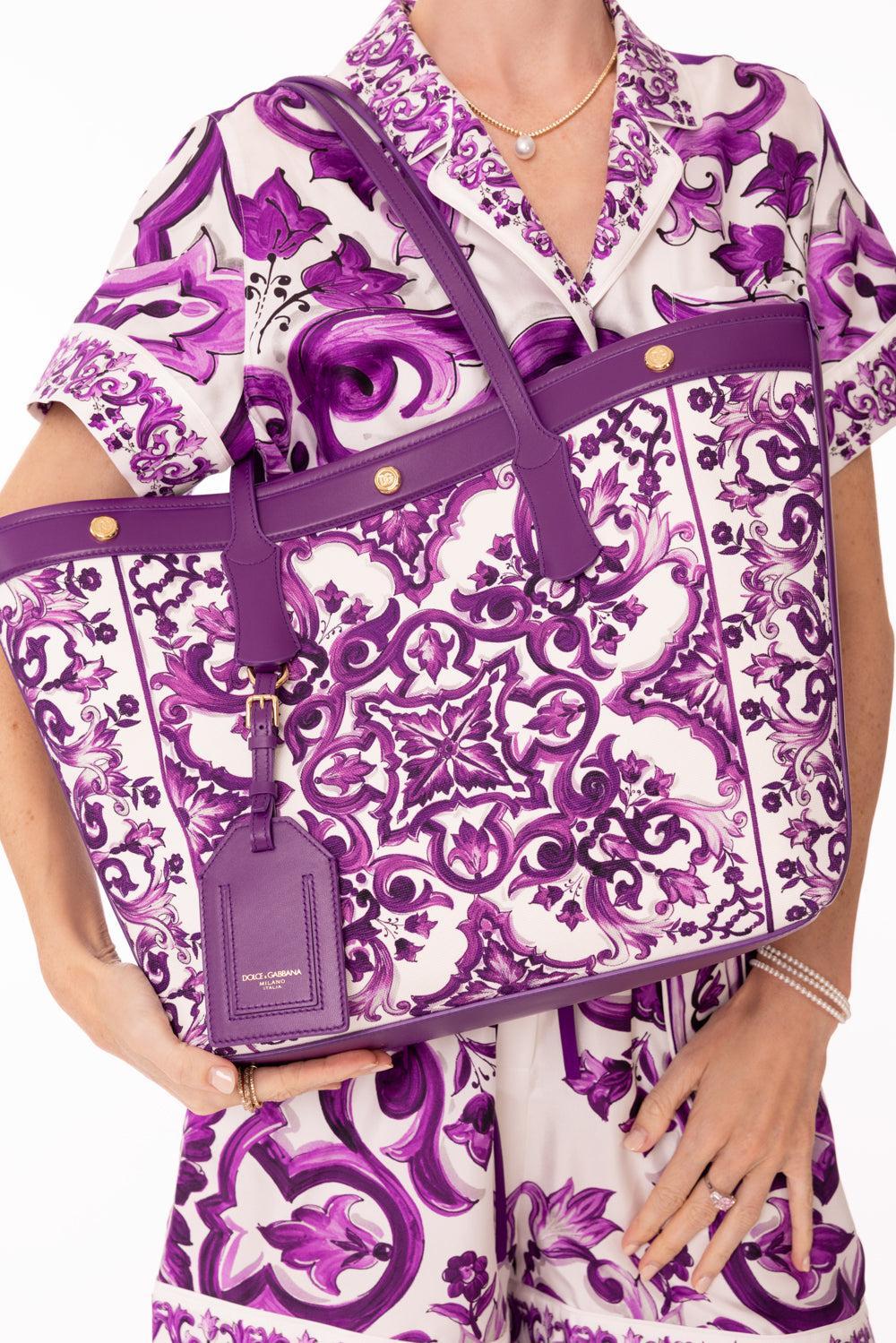 Maiolica Medium Tote-MAIOVIOL-HANDBAGTOTES-DOLCE & GABBANA