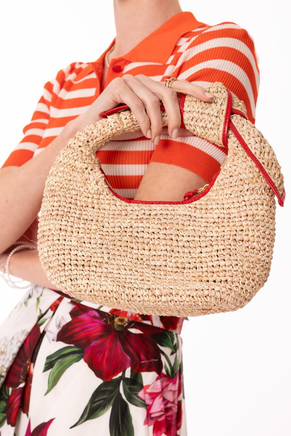 The Josie Knot Bag-TOMATO-O/S-HANDBAGTOP HANDLE-POOLSIDE