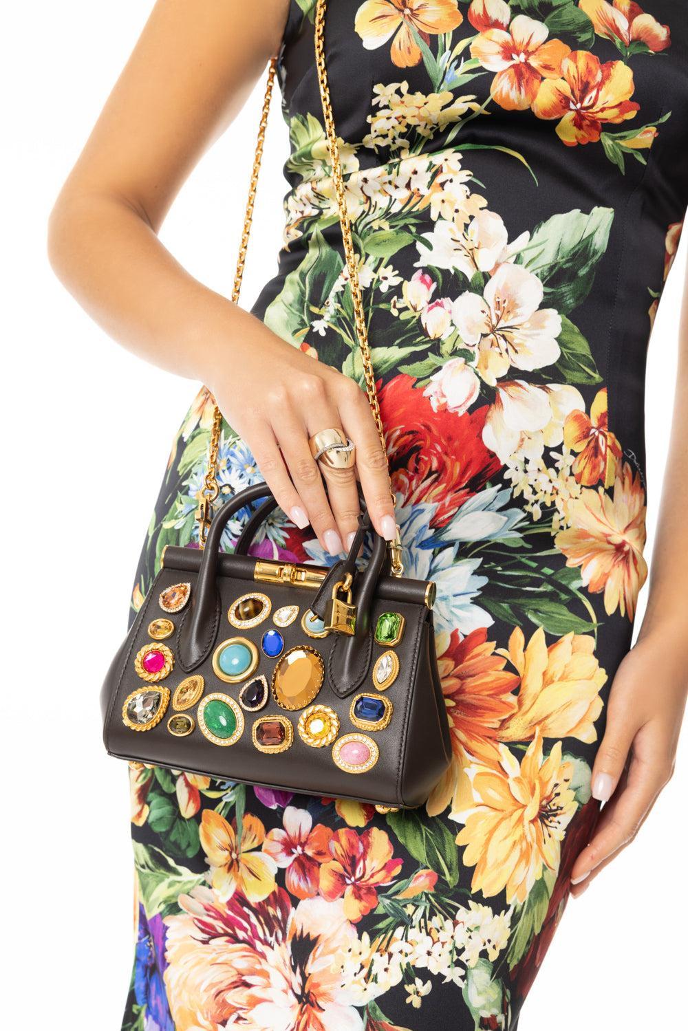 Marlene Day Bag - Chocolate Gems-CHOCOLATE-HANDBAGTOP HANDLE-DOLCE & GABBANA