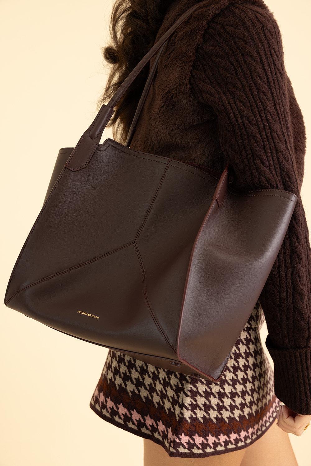 Small Victoria Tote - Burgundy-BURGUNDY-HANDBAGTOTES-VICTORIA BECKHAM