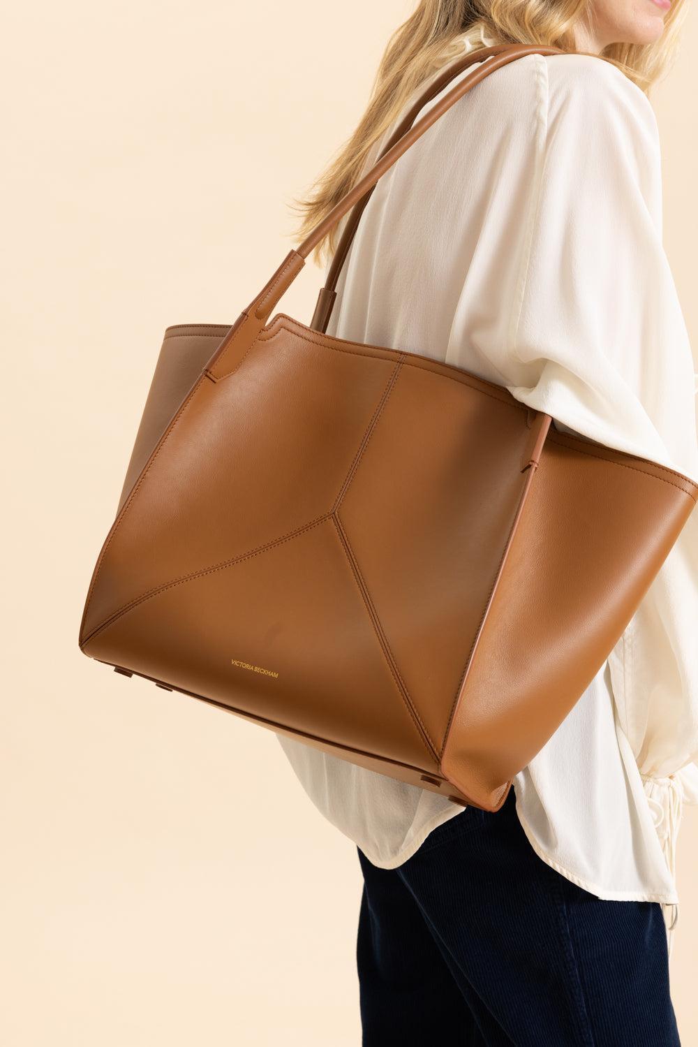 Small Victoria Tote - Tan-TAN-HANDBAGTOTES-VICTORIA BECKHAM