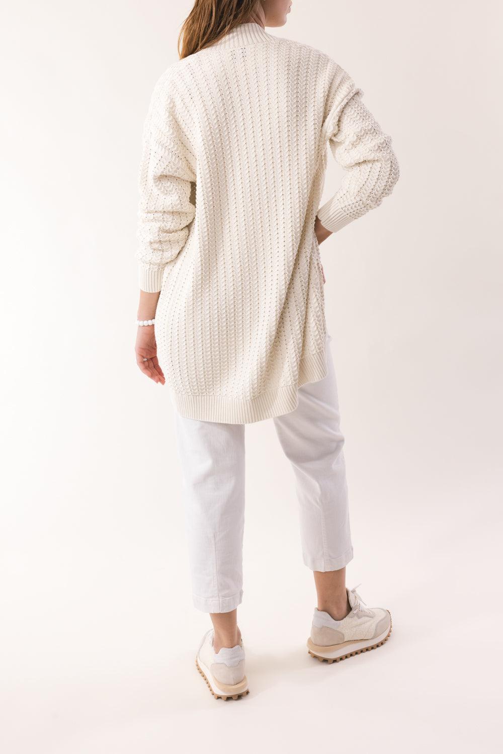 Midi Cardigan-IVORY-XS-CLOTHINGTOPCARDIGAN-ELEVENTY