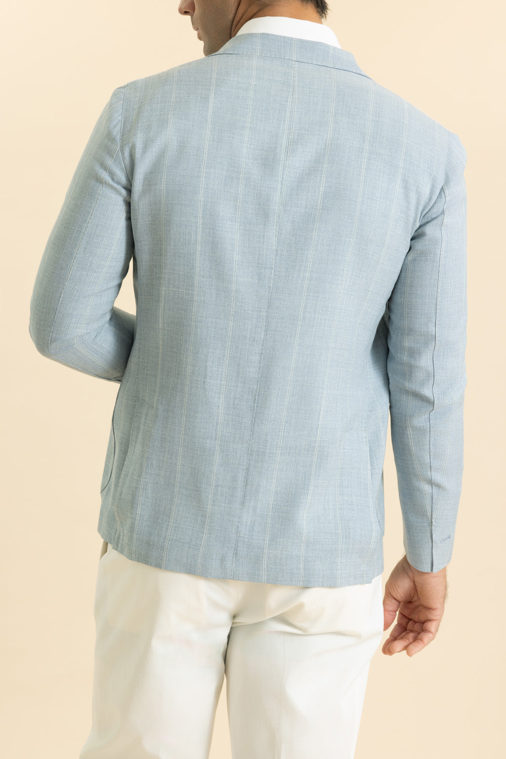 Single Breasted Soft Jacket - Blue