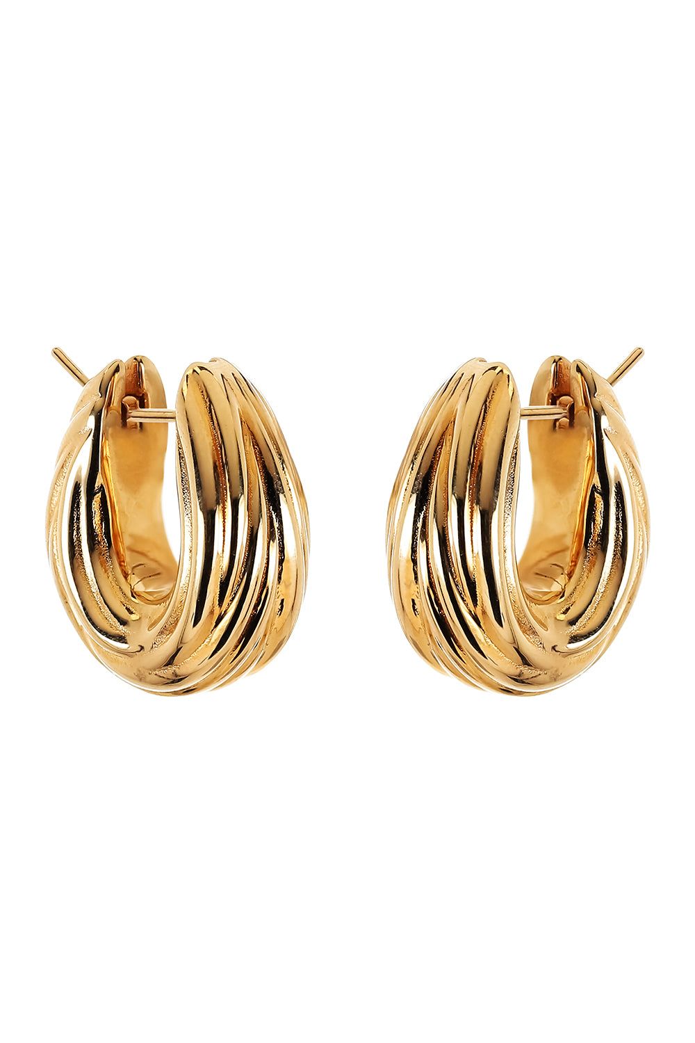 Groove Texture Hoop Earrings
