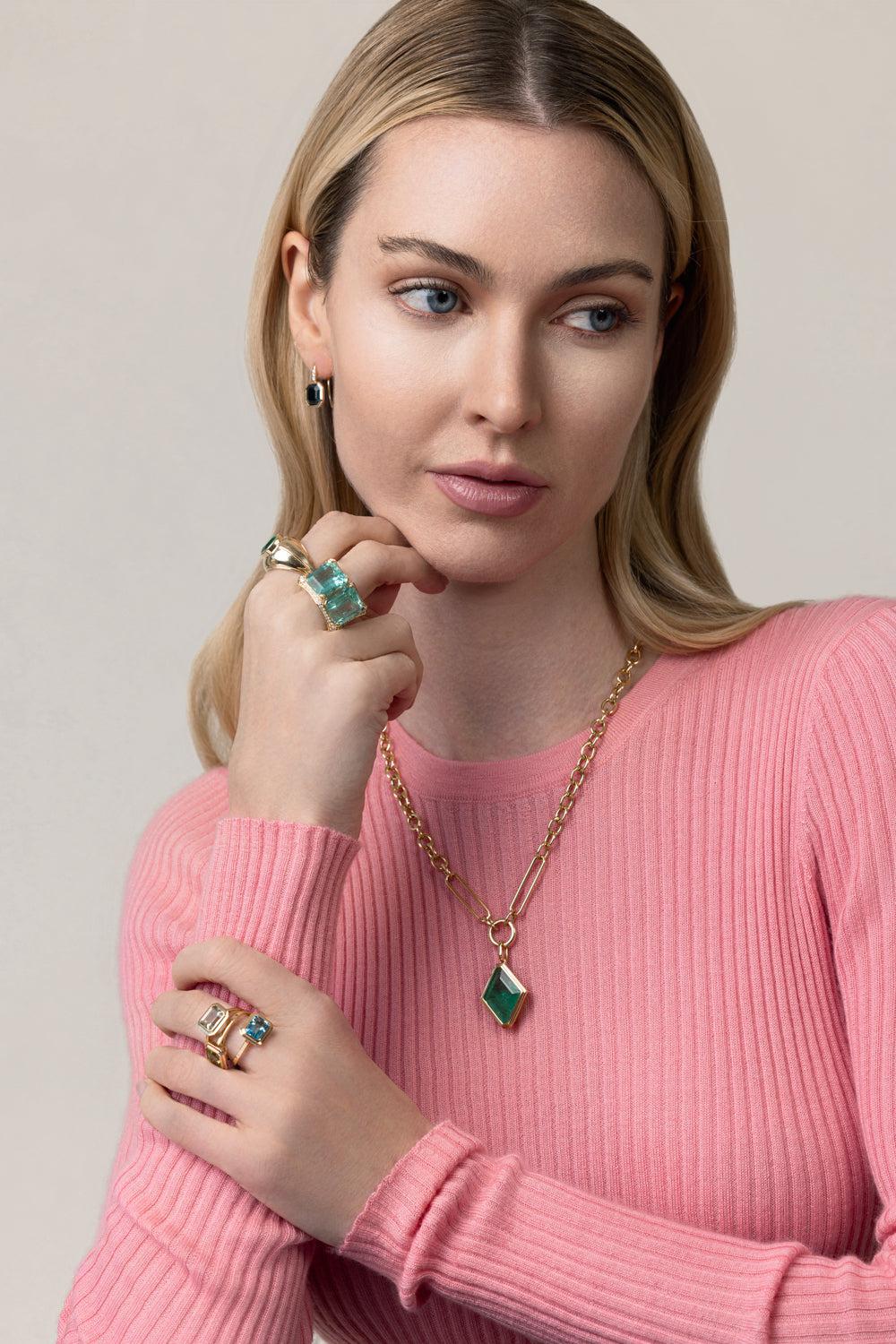 Topaz Gossip Earirngs-YELLOW GOLD-JEWELRYFINE JEWELEARRING-GOSHWARA