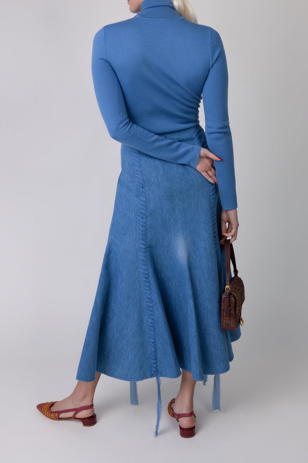 DION SKIRT-LTBLUDNM-38-CLOTHINGSKIRTMIDI-GABRIELA HEARST