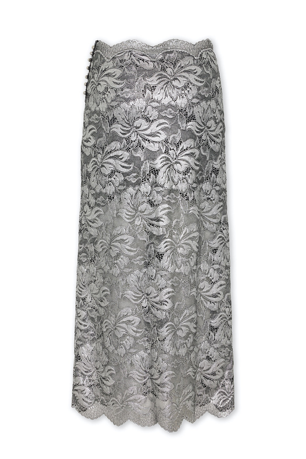 Jupe Midi Skirt-BLACK/SILVER-34-CLOTHINGSKIRTMIDI-RABANNE