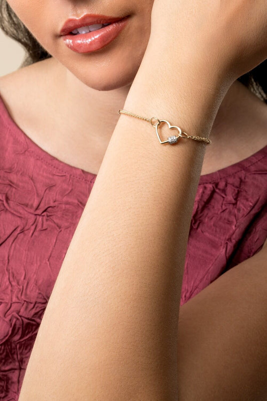 Diamond Stoned Baby Heartlock-YELLOW GOLD-JEWELRYFINE JEWELPENDANT-MARLA AARON