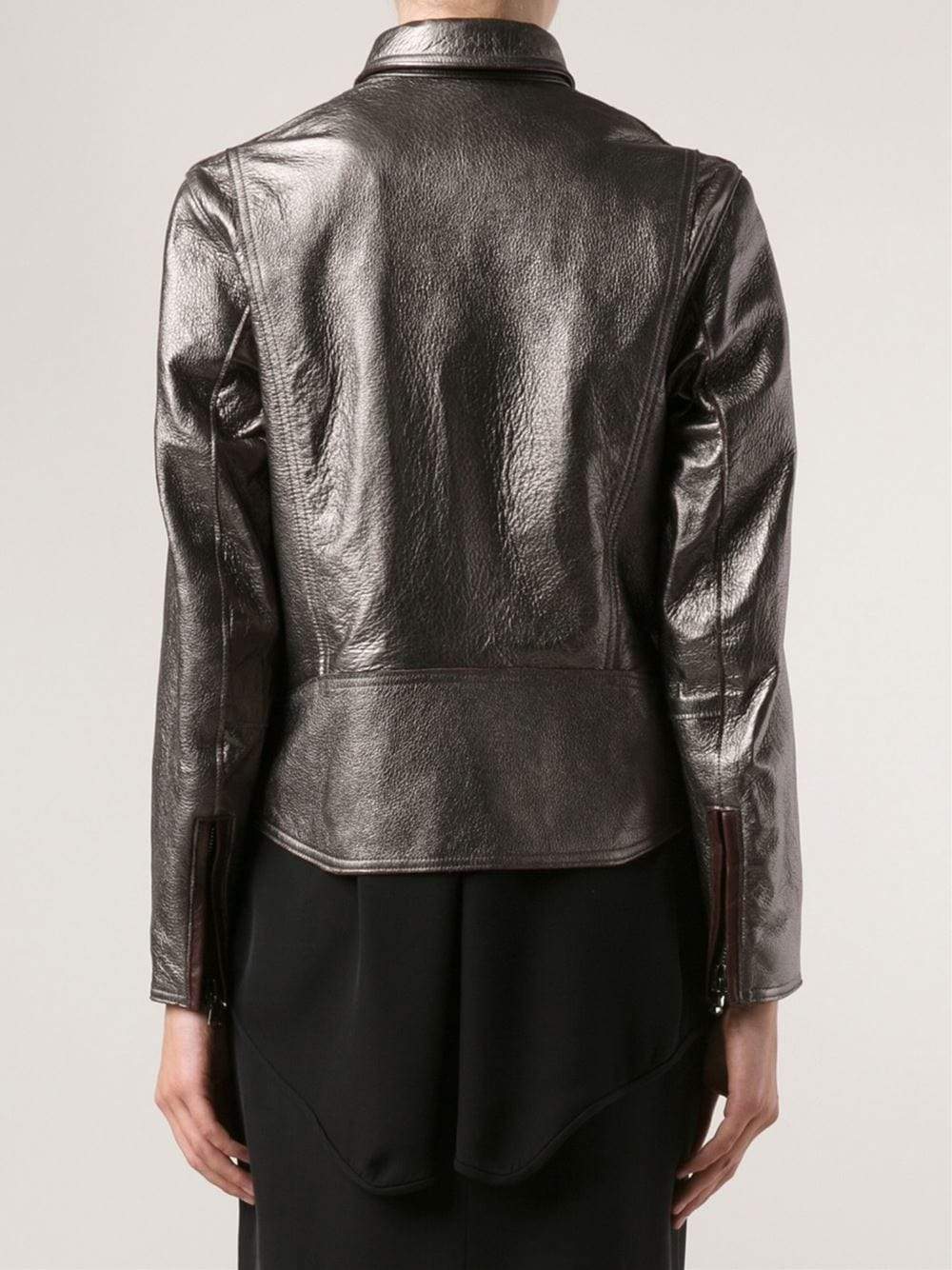 3.1 PHILLIP LIM-Leather Motorcycle Jacket-