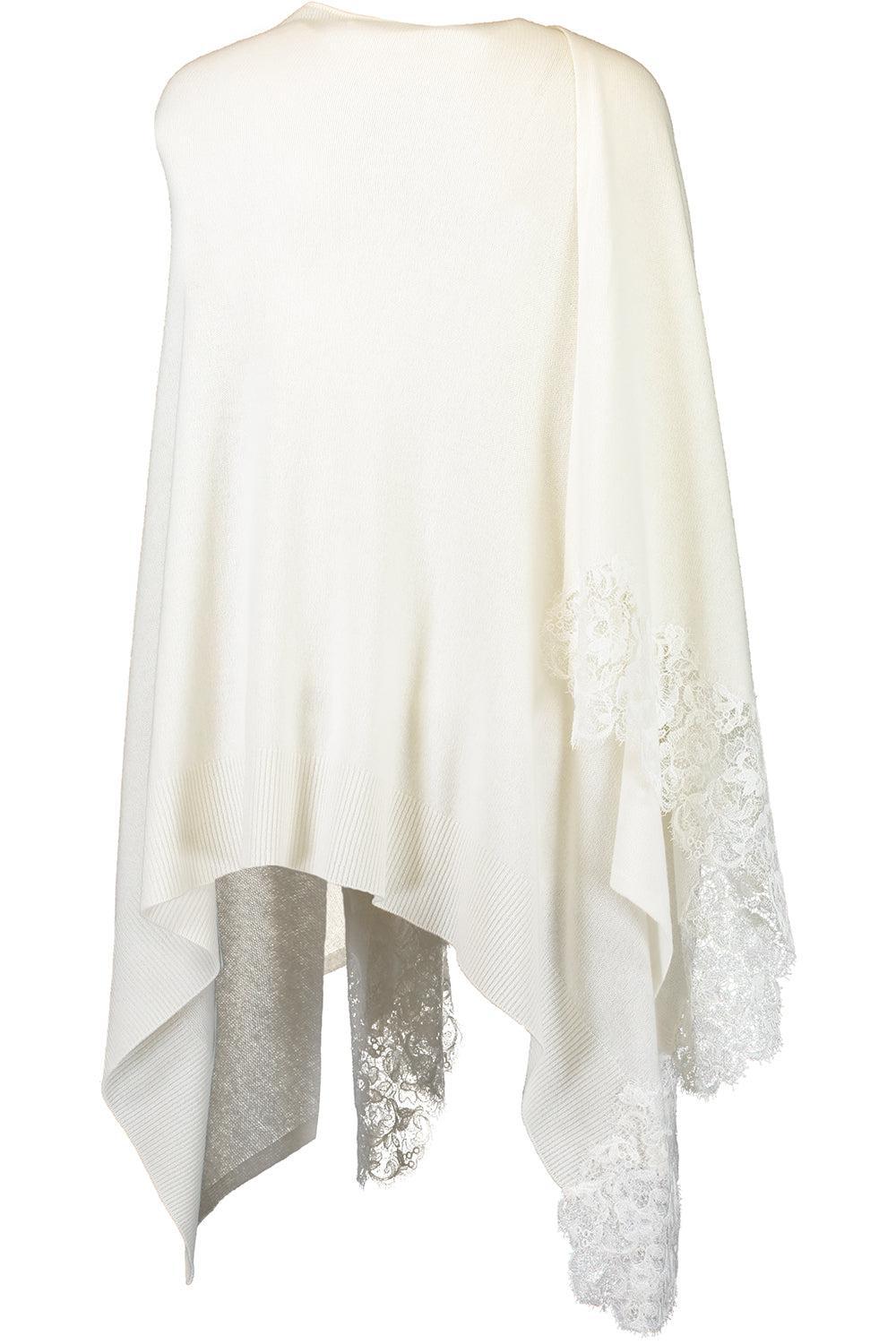 Embroidered Poncho - White Alyssum-WHTALYSS-O/S-CLOTHINGTOPPONCHO-ERMANNO SCERVINO