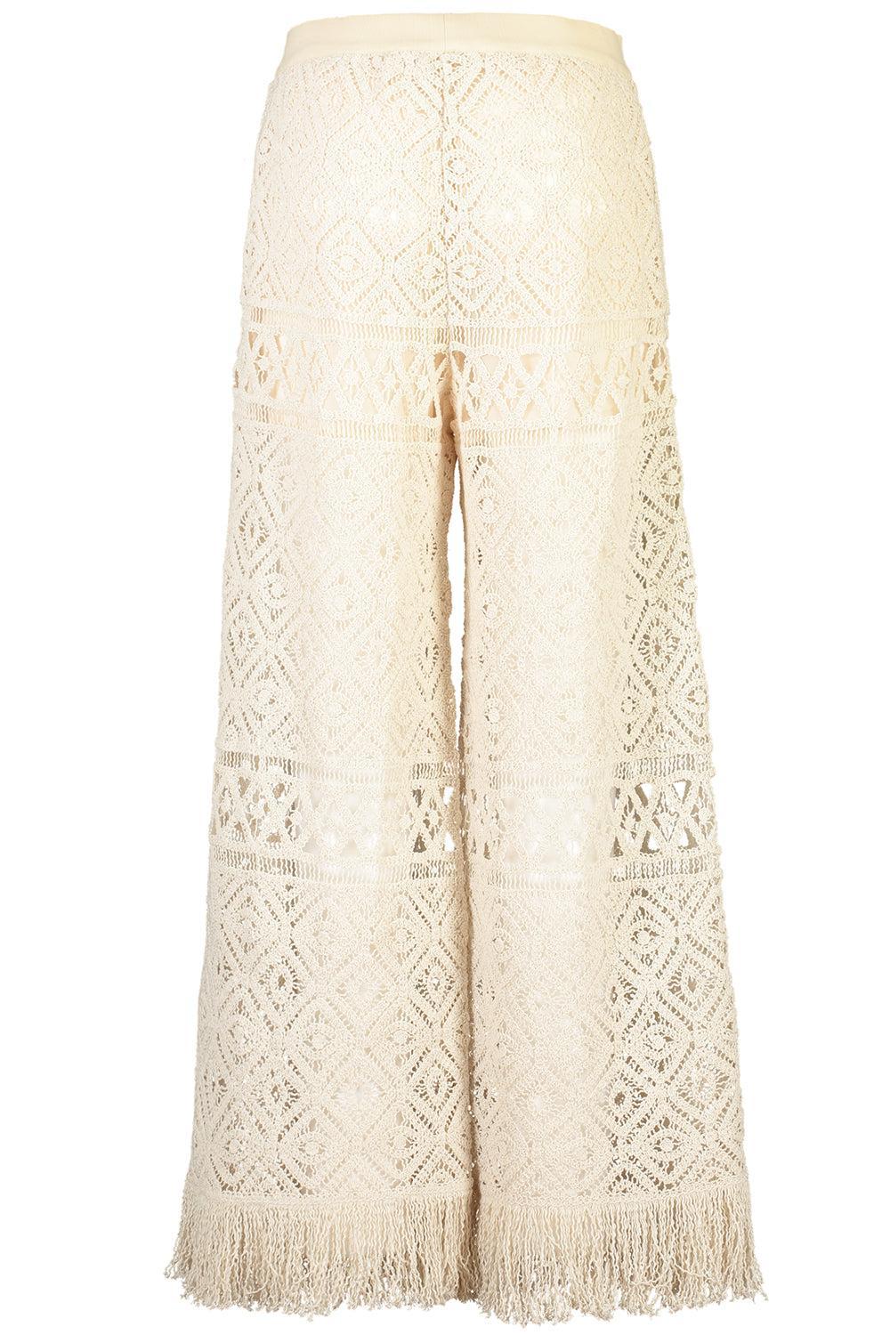 Palazzo Pants - Plaza Macrame-PLAZAMCR-XS-CLOTHINGPANTWIDE LEG-LA DOUBLEJ
