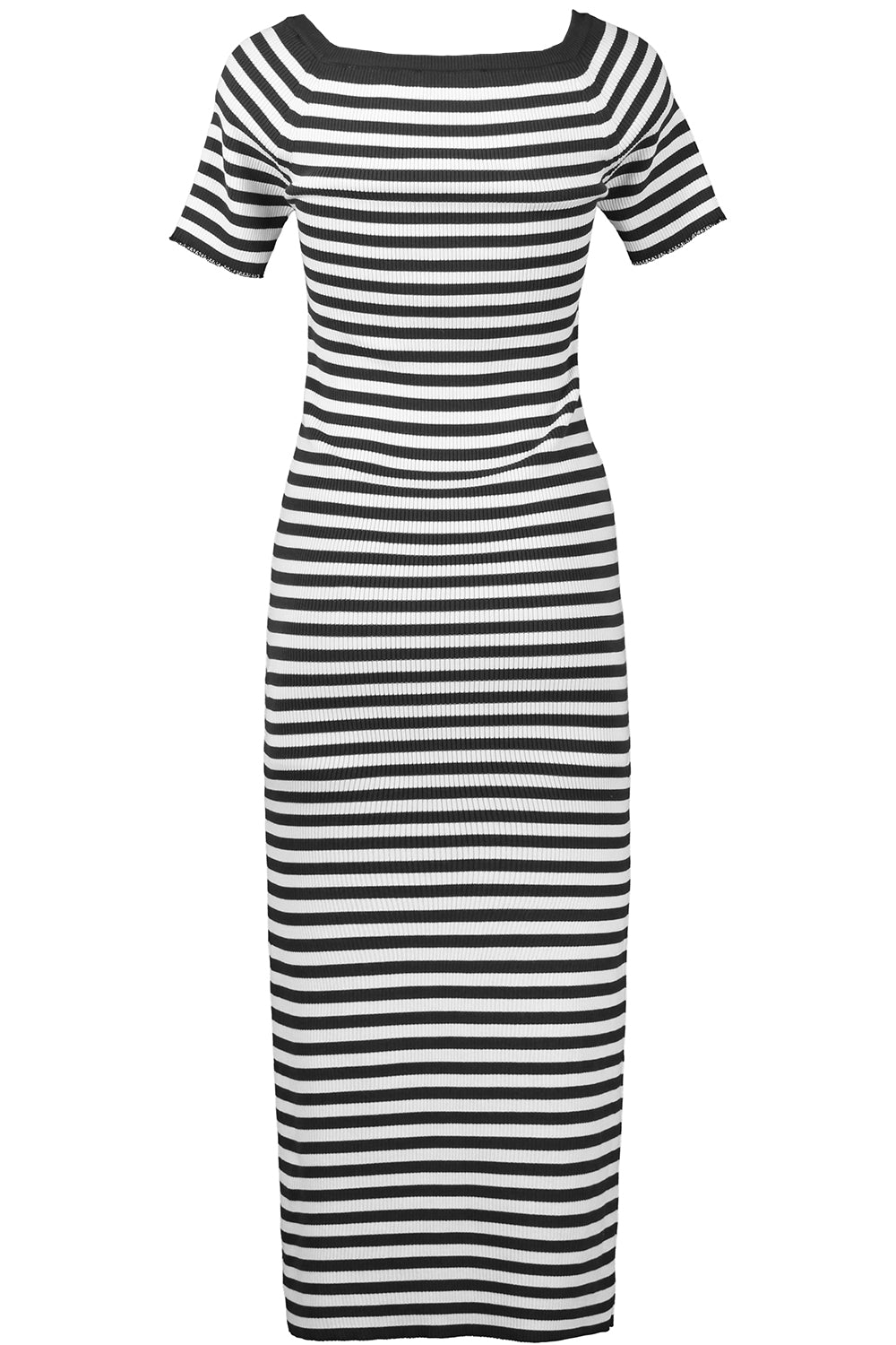 Wide Neck Stripe Dress-RBLNCBLE-XS-CLOTHINGDRESSCASUAL-SONIA RYKIEL