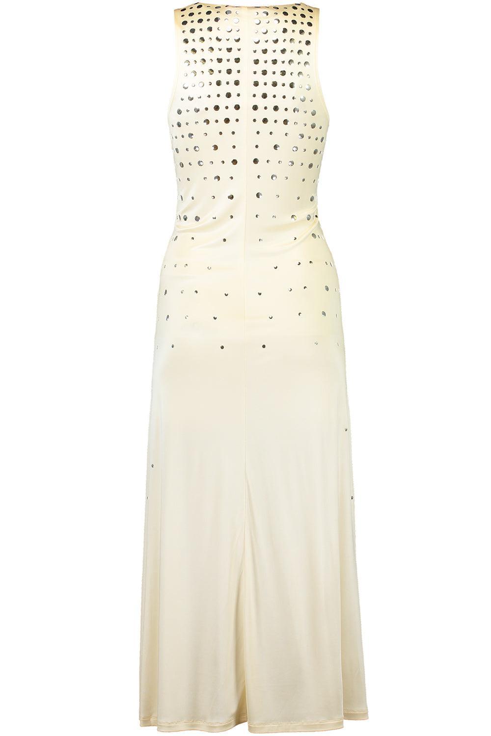 Sleeveless Midi Dress-VANILLA-36-CLOTHINGDRESSCASUAL-SONIA RYKIEL