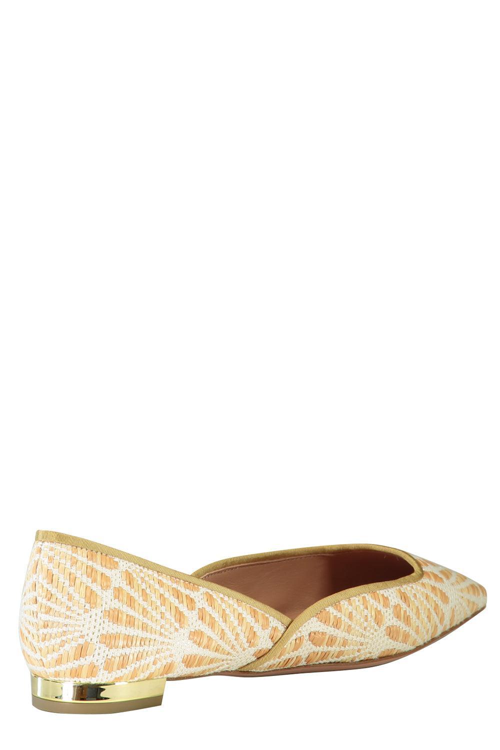 Maia Flat - Raffia Natural-NATURAL-36.5-SHOEFLAT SHOE-AQUAZZURA