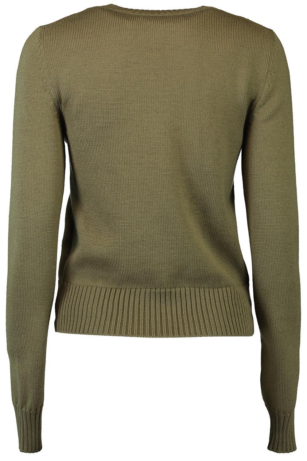 Cherry Blossom Embroidered Pullover-KHAKI-XS-CLOTHINGTOPKNITS-OSCAR DE LA RENTA