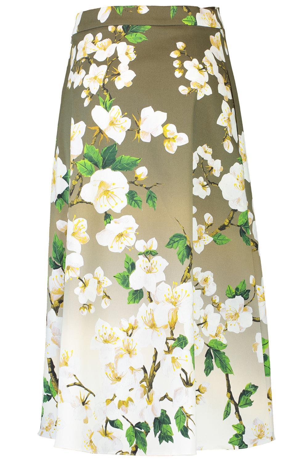Cherry Blossom Midi Skirt-WHT/KHA-4-CLOTHINGSKIRTMIDI-OSCAR DE LA RENTA