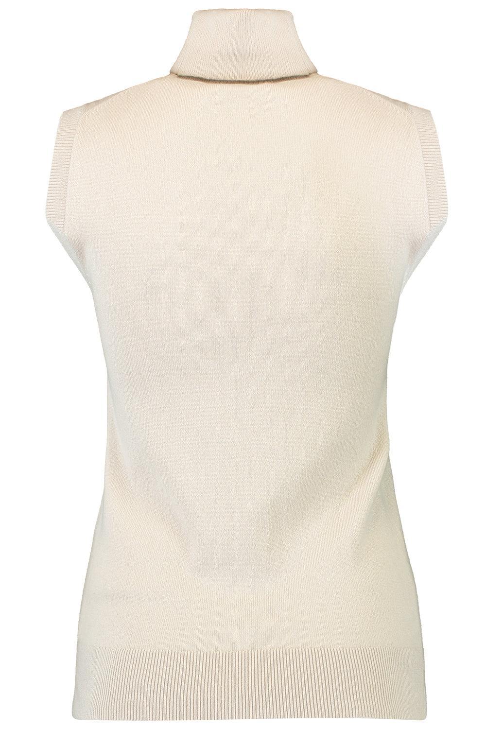 Sleeveless Turtleneck-OYSTER-XS-CLOTHINGTOPKNITS-MICHAEL KORS COLLECTION