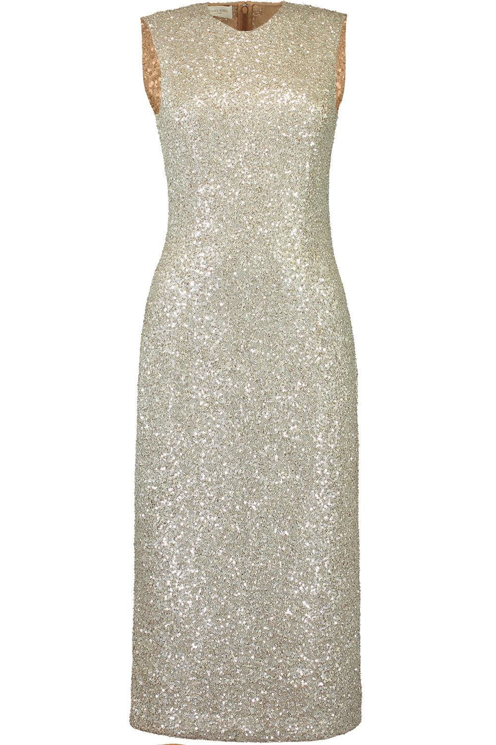 Embroidered Sheath Dress