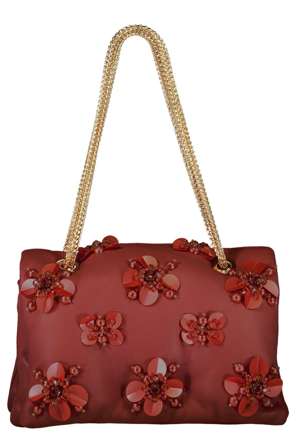 Mini Airbag Bag - Bordeaux-BORDXGLD-HANDBAGSHOULDER-GIAMBATTISTA VALLI