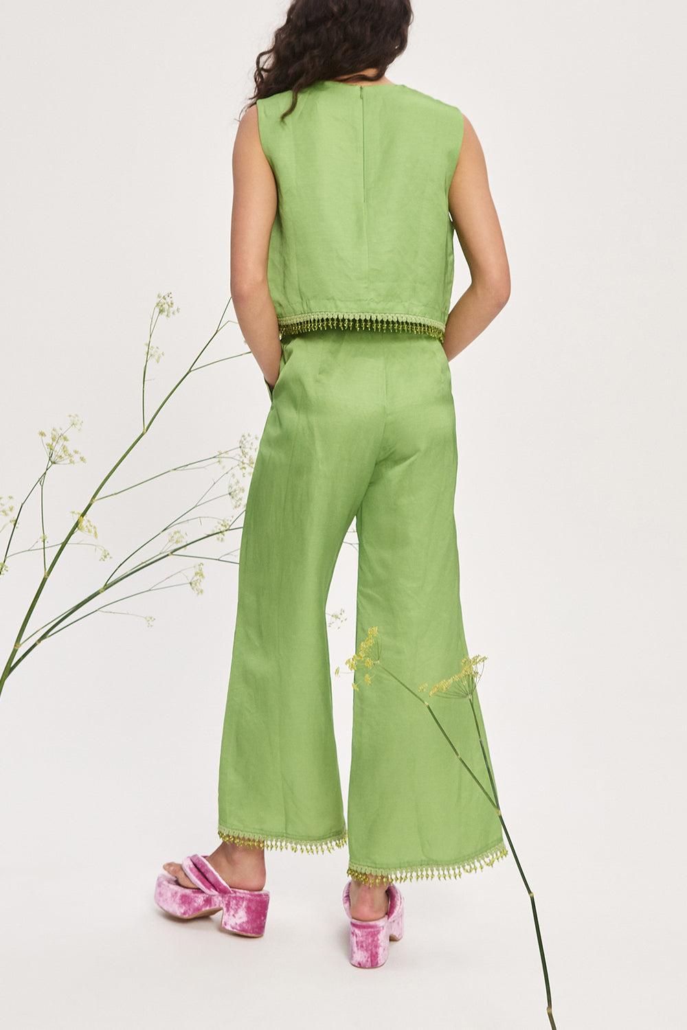 Luisa Embroidered Top-GREEN-2-CLOTHINGTOPTANK-ALEMAIS