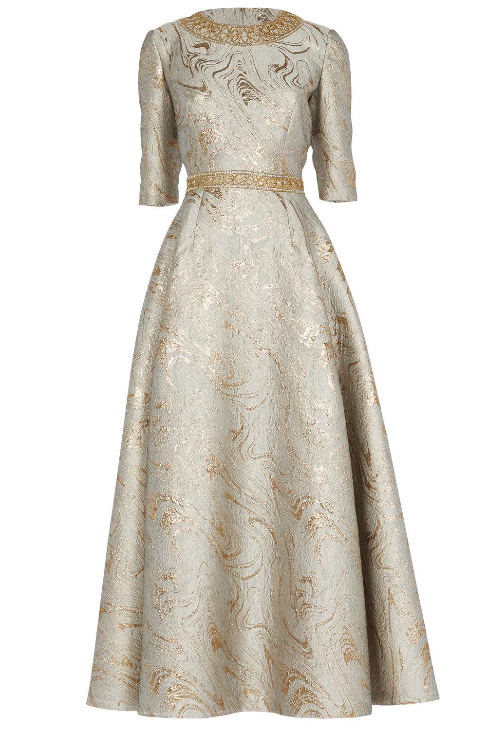 reem acra gold dress Embellished Cocktail APD-MARCH26