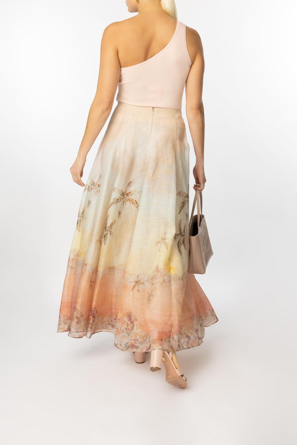 Illuminate Maxi Skirt-GUAVSEAS-1-CLOTHINGSKIRTMAXI-ZIMMERMANN