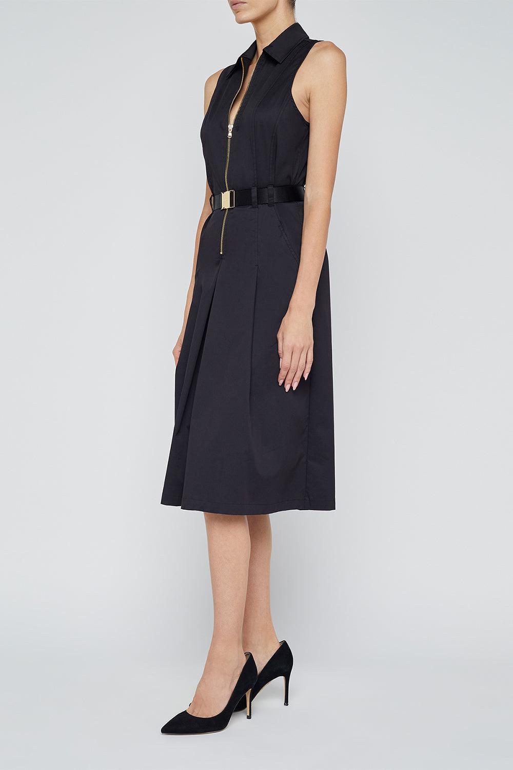 Kylo Shirt Dress-BLACK-0-CLOTHINGDRESSCASUAL-L'AGENCE