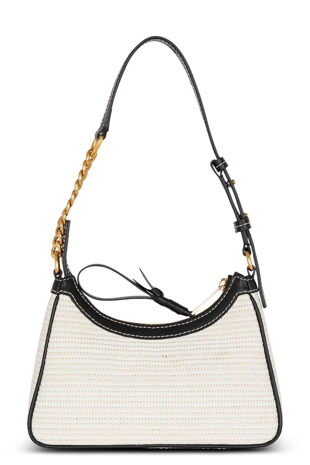 B-Army Shoulder Bag - Naturel Raffia-NATNOIR-O/S-HANDBAGSHOULDER-BALMAIN