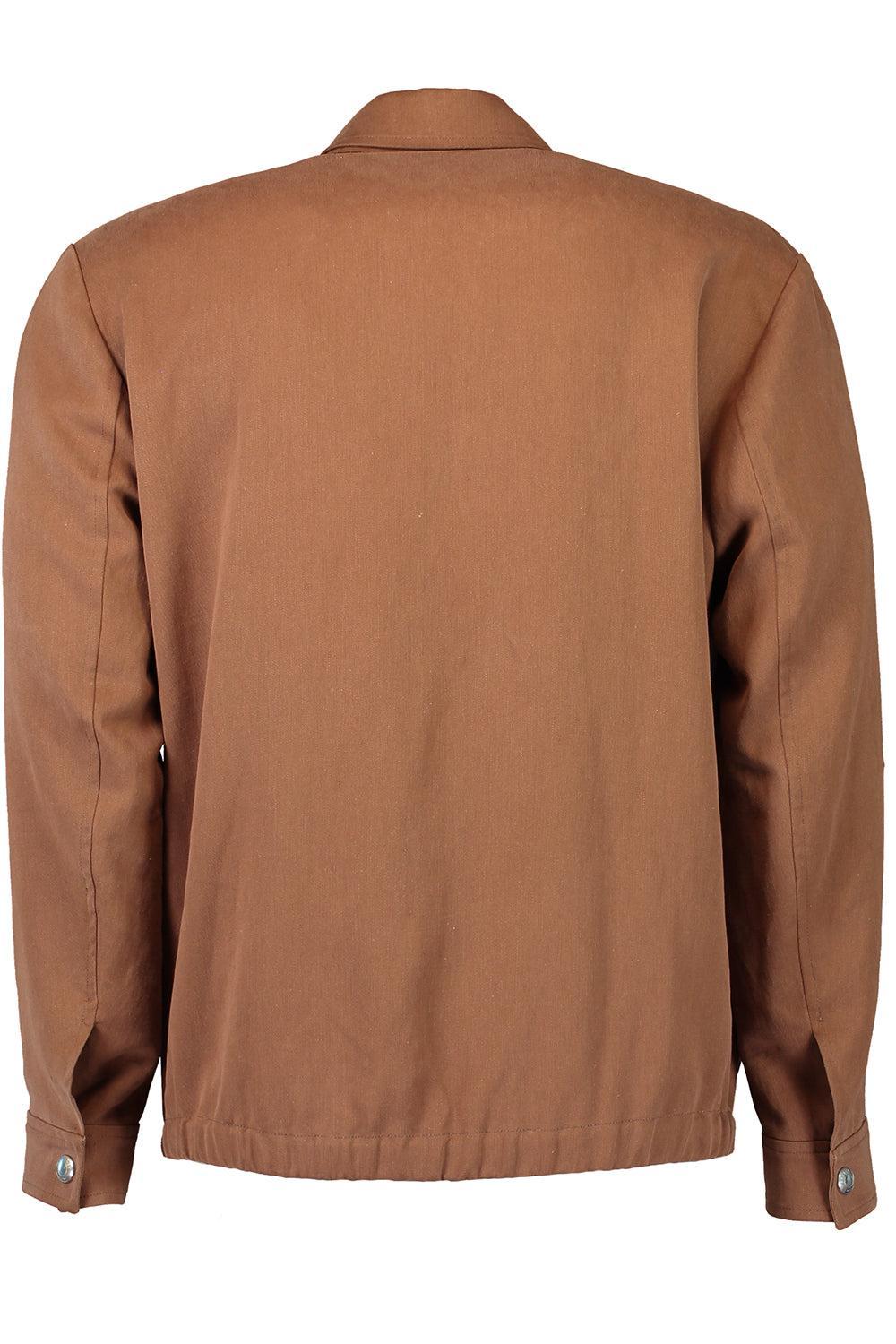 Zip Bomber Jacket-BROWN-50-MENSCLOTHINGJACKET-ELEVENTY