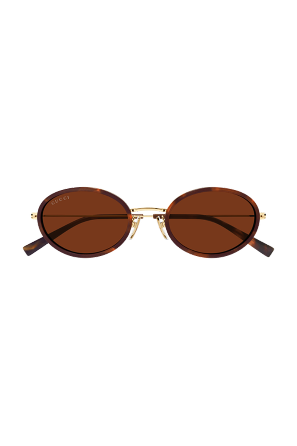 Small Oval Sunglasses - Havana Gold | GUCCI – Marissa Collections