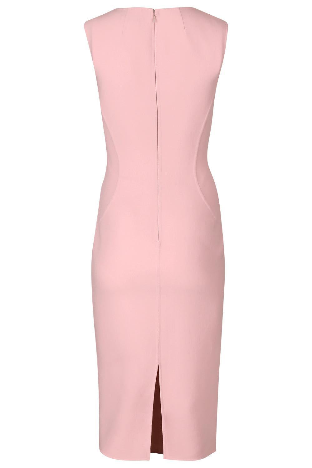 V Neck Sheath-PINK-0-CLOTHINGDRESSCASUAL-MICHAEL KORS COLLECTION