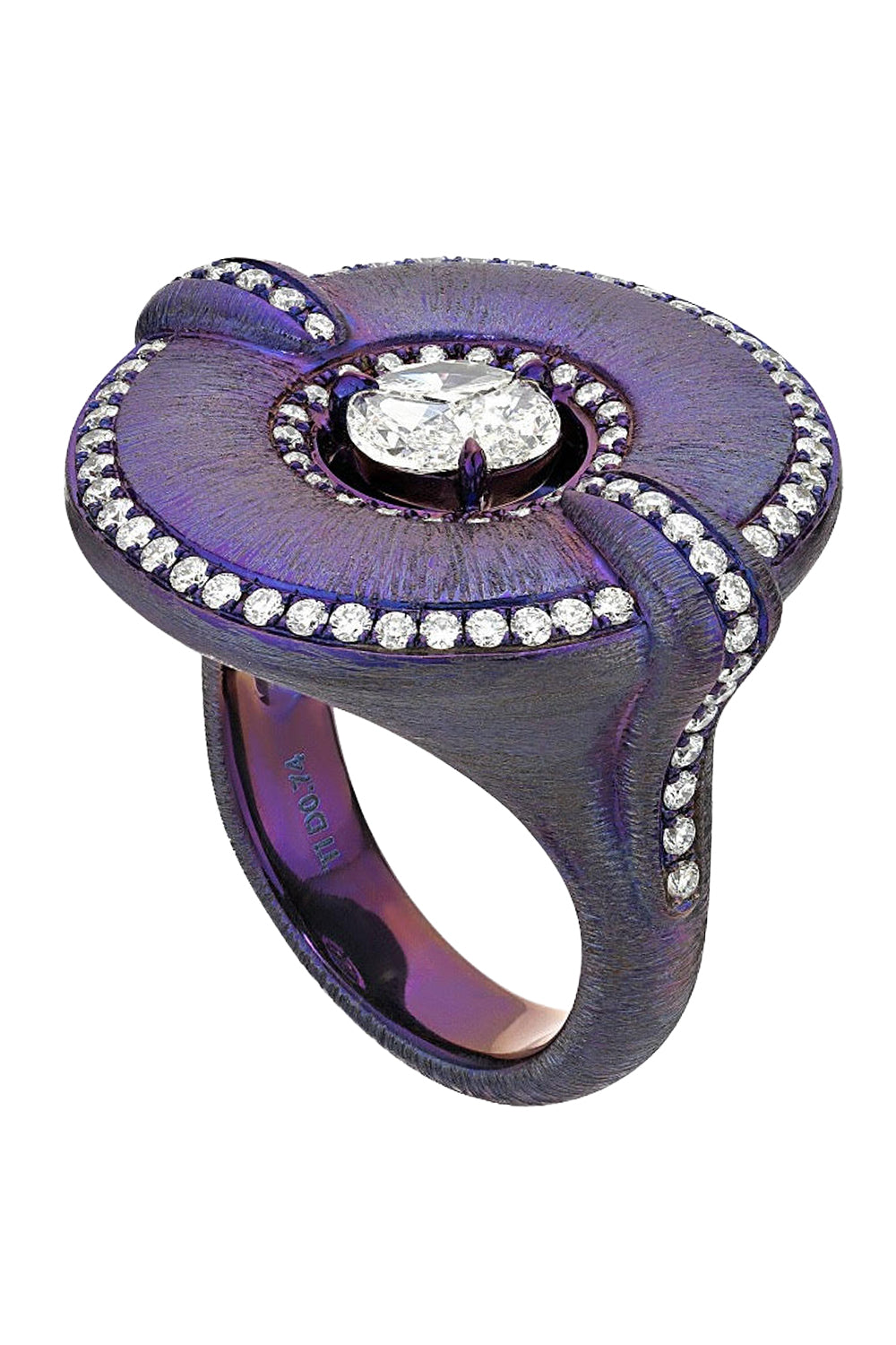 Diamond Purple Shield Elemento Ring
