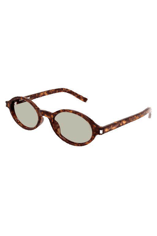 Jeanne Oval Angle Sunglasses-TORT-ACCESSORIESUNGLASSES-SAINT LAURENT