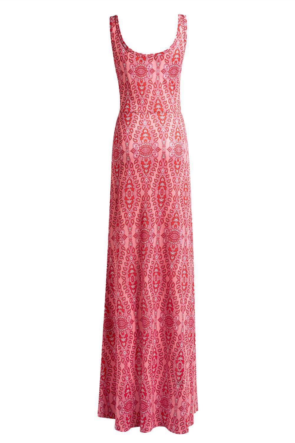 Sleeveless Scoop Neck Dress-PINK-40-CLOTHINGDRESSCASUAL-ETRO