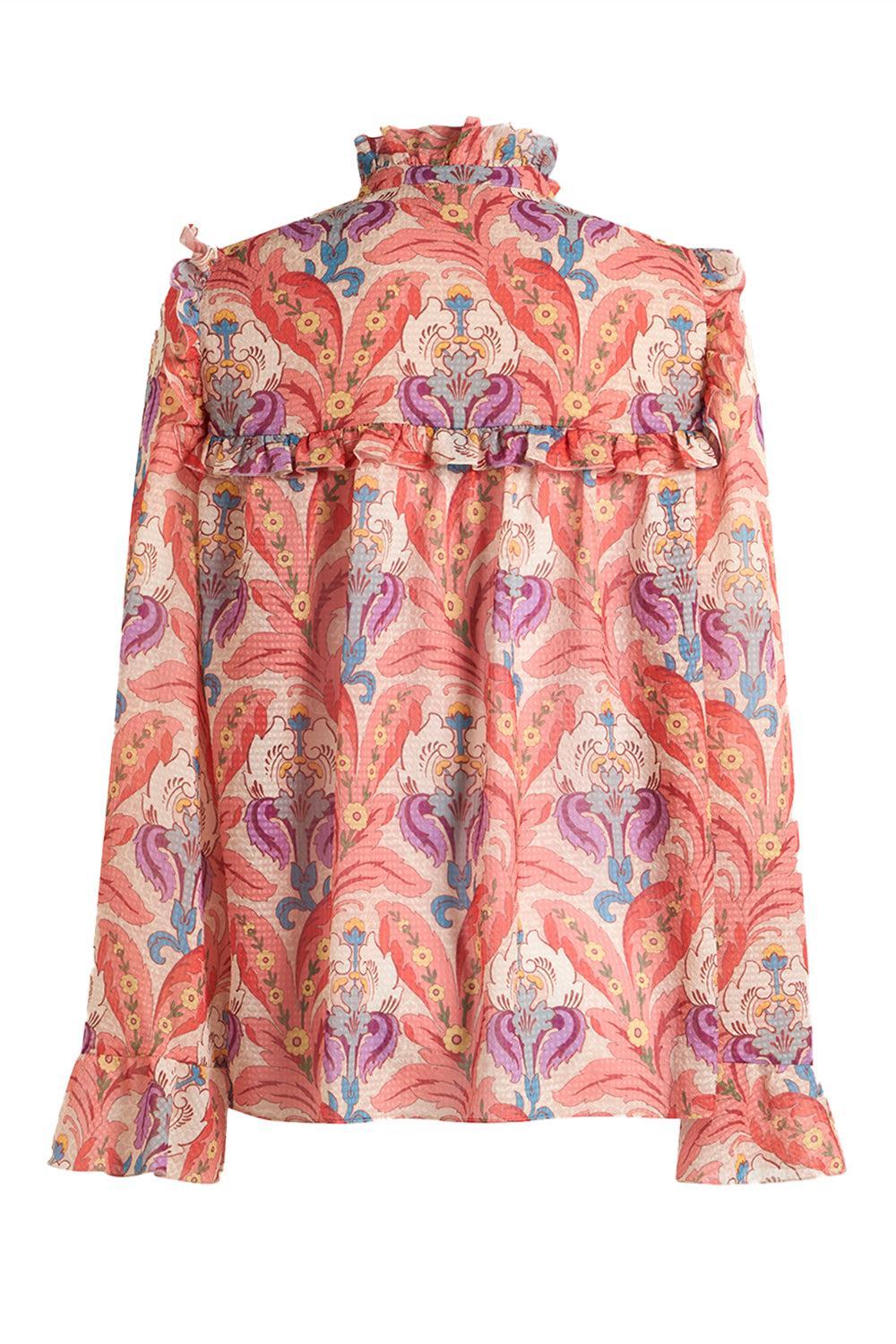 Long Sleeve Ruffle Blouse-PINK-40-CLOTHINGTOPBLOUSE-ETRO