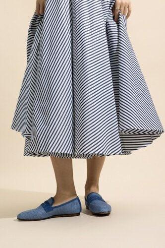 Essenziale Loafer - Steel Blue Raffia-BLUE-36-SHOEFLAT SHOE-SOPHIQUE