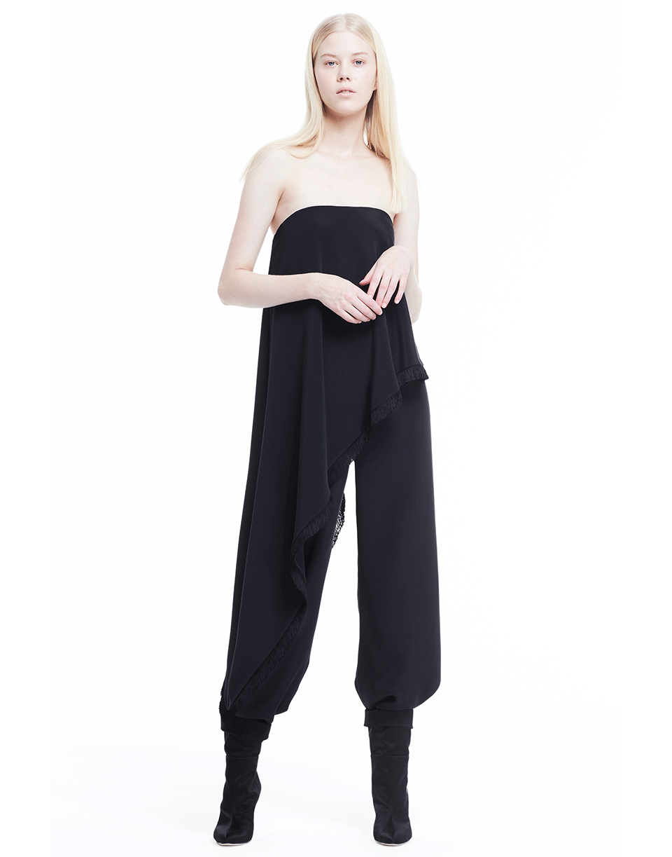 ADAM LIPPES-Swag Fringe Jumpsuit-BLACK
