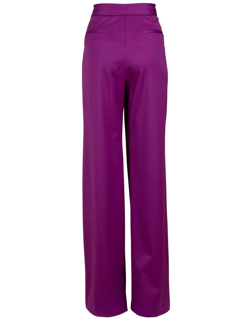ADAM LIPPES-Violet Pintuck Wide Leg Trouser-