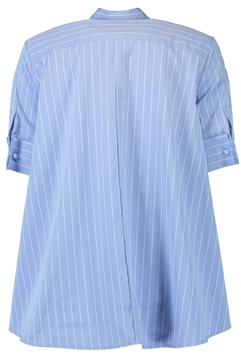 Stripe Trapeze Shirt-PLEBLUWH-4-CLOTHINGTOPBLOUSE-ADAM LIPPES